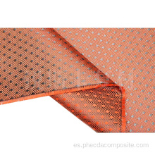 tela híbrida de fibra de carbono de aramida naranja tela jacquard